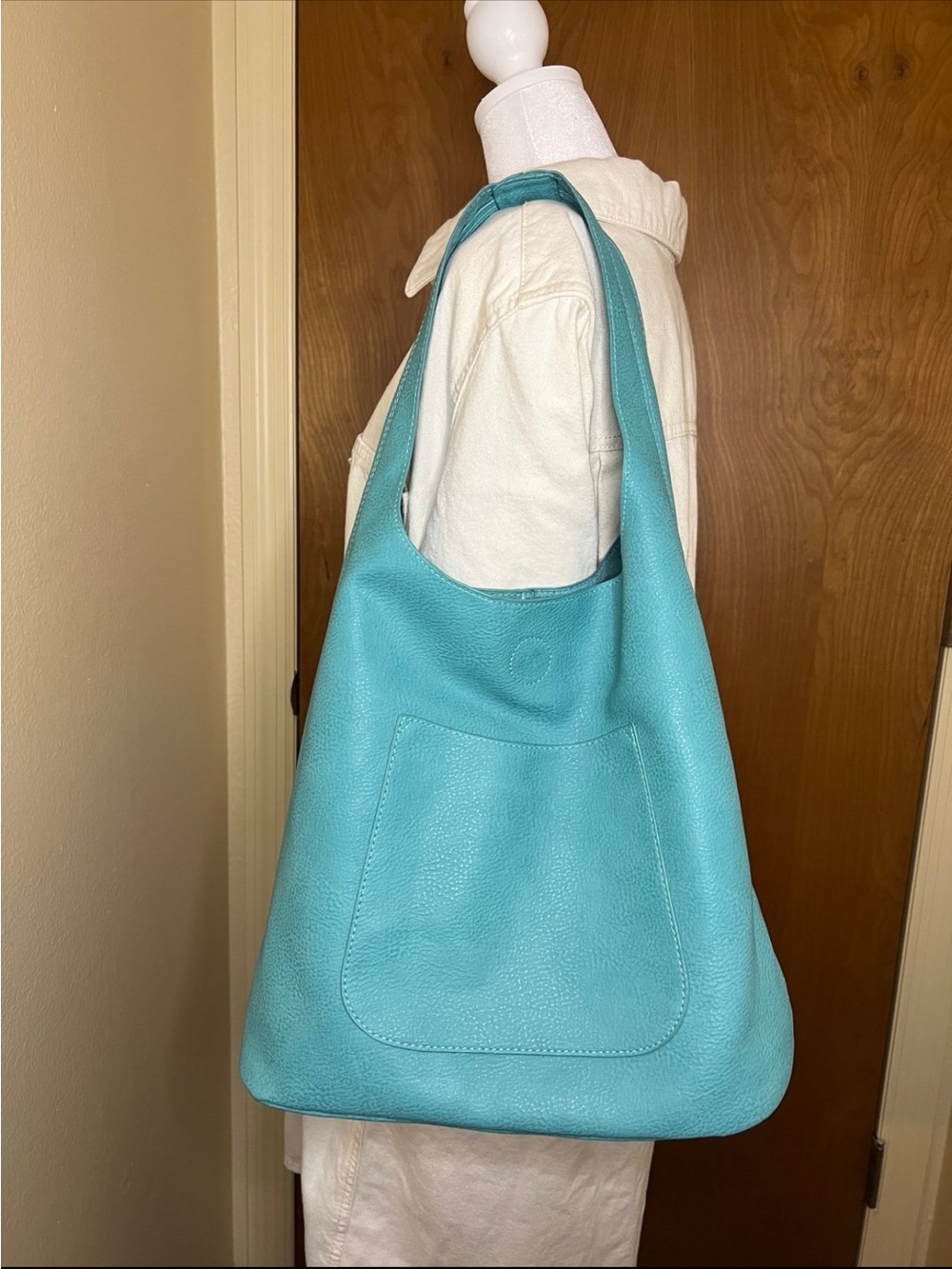 Teal Slouchy Hobo shoulder bag